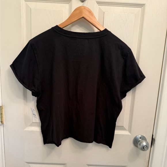 NWT We The Free The Perfect Tee Cropped Raw Hem Black Extra Large - Picture 2 of 11